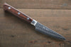 Seisuke VG10 17 Layer Damascus Petty-Utility  80mm Mahogany Handle - Japanny - Best Japanese Knife