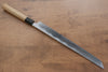 Kikuzuki Blue Steel No.1 Damascus Sakimaru Takohiki  300mm Magnolia Handle - Japanny - Best Japanese Knife