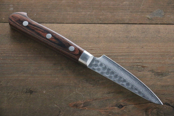 Seisuke VG10 17 Layer Damascus Petty-Utility  80mm Mahogany Handle - Japanny - Best Japanese Knife