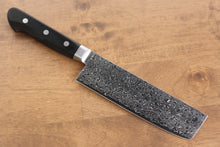  Seisuke Kagami AUS10 Mirrored Finish Damascus Nakiri  170mm Black Pakka wood Handle - Japanny - Best Japanese Knife