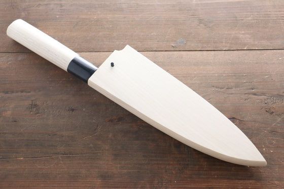 Masamoto Chef Knife Sheath 9.5 (240mm) Japanese Gyuto Saya with Pin, Wooden Kitchen Knife Protect Cover, Japanese Natural Magnolia Wood, Made in