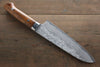 Takeshi Saji VG10 Black Damascus Santoku  180mm Ironwood Handle - Japanny - Best Japanese Knife