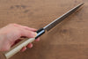 Kikuzuki Blue Steel No.1 Damascus Petty-Utility 150mm Magnolia Handle - Japanny - Best Japanese Knife