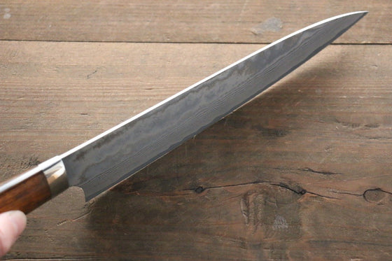 Takeshi Saji VG10 Black Damascus Gyuto  210mm Ironwood Handle - Japanny - Best Japanese Knife