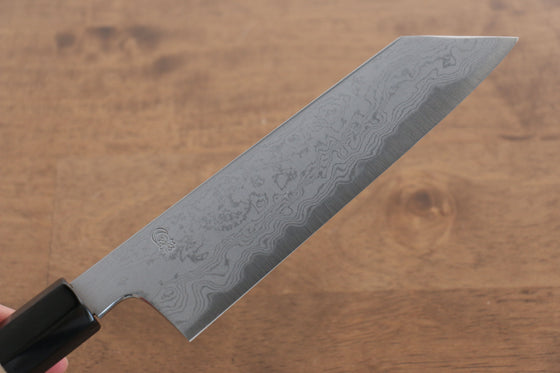 Kikuzuki Blue Steel No.1 Damascus Kiritsuke Santoku  180mm Magnolia Handle - Japanny - Best Japanese Knife