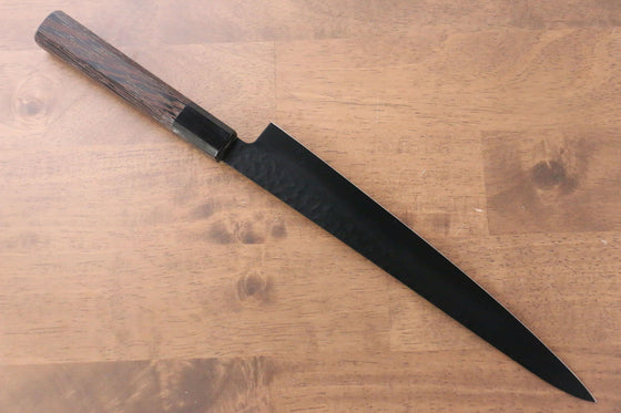 Sakai Takayuki Kurokage VG10 Hammered Teflon Coating Sujihiki 240mm Wenge Handle - Japanny - Best Japanese Knife