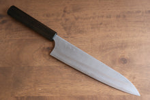  Yoshimi Kato Blue Super Nashiji Gyuto 210mm Enju Lacquered(Black) Handle - Japanny - Best Japanese Knife