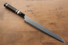  Jikko Blue Steel Damascus Kiritsuke Sujihiki Japanese Knife 270mm Ebony with Double Ring Handle - Japanny - Best Japanese Knife