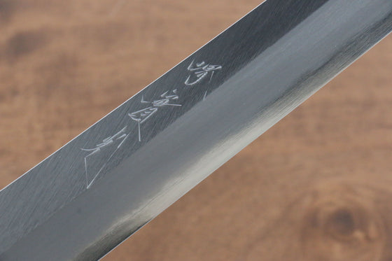 Jikko Shiko Blue Steel Sakimaru Yanagiba 270mm Ebony with Double Ring Handle - Japanny - Best Japanese Knife