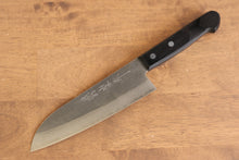  Nao Yamamoto SRS13 Nashiji Damascus Santoku  170mm Black Pakka wood Handle - Japanny - Best Japanese Knife