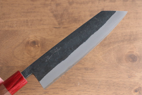 Seisuke Kurumi Blue Steel Kurouchi Bunka 180mm Walnut(With Double Red Pakka wood) Handle - Japanny - Best Japanese Knife