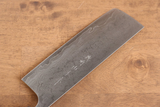 Nao Yamamoto VG10 Damascus Nakiri  165mm Cherry Blossoms Handle - Japanny - Best Japanese Knife