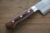 Seisuke VG10 17 Layer Damascus Santoku Japanese Knife 180mm Mahogany Handle - Japanny - Best Japanese Knife