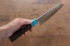 Yu Kurosaki Fujin SPG2 Hammered Damascus Santoku  170mm Wenge Handle - Japanny - Best Japanese Knife