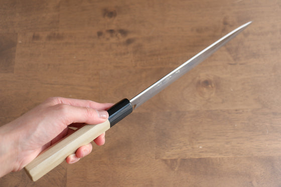 Sakai Kikumori VG10 Mirrored Finish Yanagiba 240mm Magnolia Handle - Japanny - Best Japanese Knife