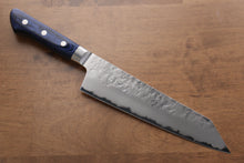  Seisuke Blue Steel No.2 Nashiji Kiritsuke Santoku  195mm Blue Pakka wood Handle - Japanny - Best Japanese Knife
