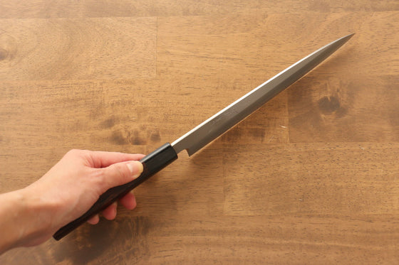 Jikko Silver Steel No.3 Yanagiba 210mm Shitan Handle - Japanny - Best Japanese Knife