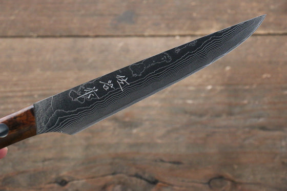 Takeshi Saji VG10 Diamond Finish Steak Japanese Knife 125mm Ironwood Handle - Japanny - Best Japanese Knife