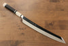 Jikko Silver Steel No.3 Mirrored Finish Kiritsuke Yanagiba 330mm Ebony with Ring Handle - Japanny - Best Japanese Knife