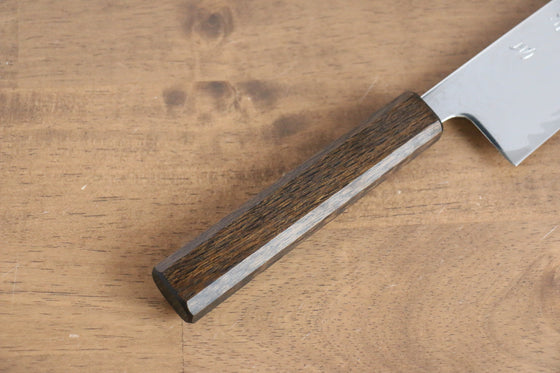 Seisuke Nami AUS10 Mirrored Finish Damascus Gyuto 210mm Oak Handle - Japanny - Best Japanese Knife