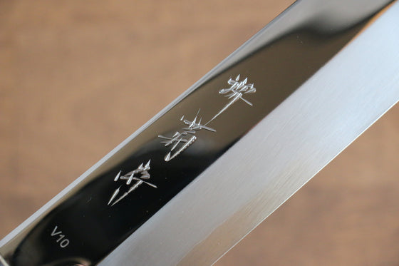 Sakai Kikumori VG10 Mirrored Finish Kiritsuke 270mm Magnolia Handle - Japanny - Best Japanese Knife