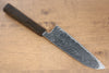 Seisuke Nami AUS10 Mirrored Finish Damascus Santoku 165mm Oak Handle - Japanny - Best Japanese Knife