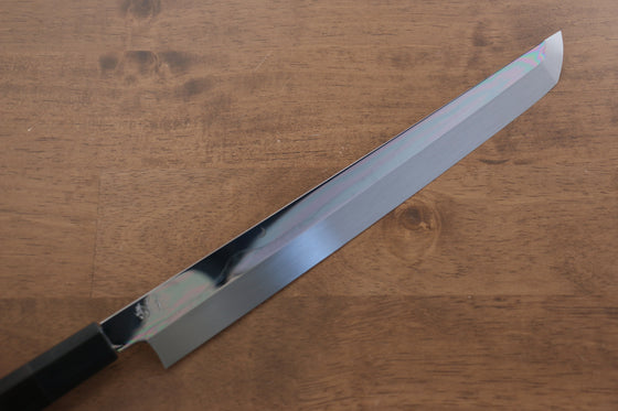 Jikko Fujisan Honyaki White Steel No.3 Mirrored Finish Sakimaru Yanagiba 270mm Ebony Wood Handle - Japanny - Best Japanese Knife