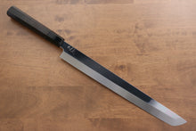  Jikko Fujisan Honyaki White Steel No.3 Mirrored Finish Sakimaru Yanagiba 300mm Ebony Wood Handle - Japanny - Best Japanese Knife