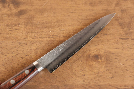 Seisuke Swedish Steel Petty Mahogany Handle&Black Towel Gift set - Japanny - Best Japanese Knife