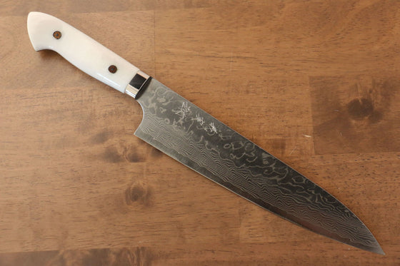 Yoshimi Kato R2/SG2 Damascus Gyuto 210mm White Acrylic Handle - Japanny - Best Japanese Knife
