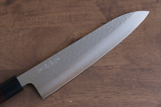 Makoto Kurosaki VG10 Hammered(Maru) Damascus Gyuto  210mm Shitan Handle - Japanny - Best Japanese Knife