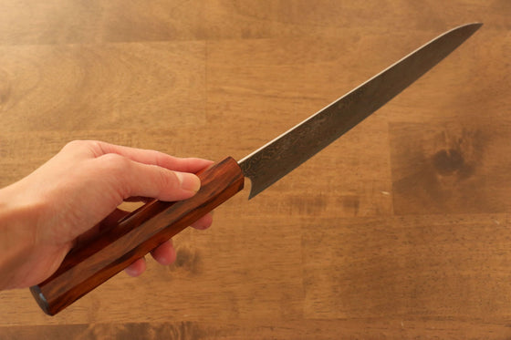 Yoshimi Kato R2/SG2 Damascus Gyuto Japanese Knife 210mm Sugi wood (Lacquered) Handle - Japanny - Best Japanese Knife