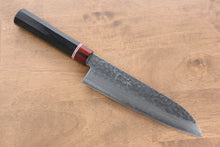  Seisuke VG10 Damascus Santoku 180mm Black Pakka wood Handle - Japanny - Best Japanese Knife