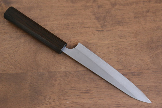 Yoshimi Kato Blue Super Nashiji Petty-Utility  150mm Enju Lacquered(Black) Handle - Japanny - Best Japanese Knife
