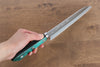 Sakai Kikumori Blue Steel Santoku  165mm Green Pakka wood Handle - Japanny - Best Japanese Knife