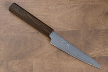  Seisuke VG10 63 Layer Damascus Petty-Utility 130mm Oak Handle - Japanny - Best Japanese Knife