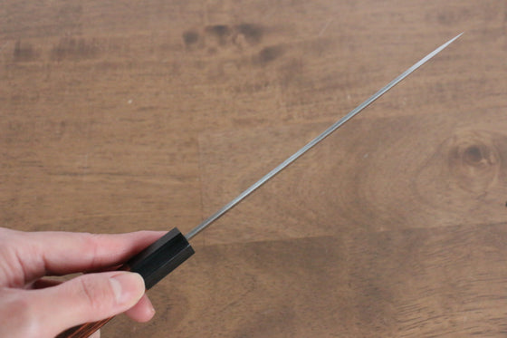 Seki Kanetsugu Heptagon Wood VG10 Hammered Petty-Utility 150mm Pakka wood (heptagonal) Handle - Japanny - Best Japanese Knife