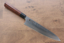  Seki Kanetsugu Heptagon Wood VG10 Hammered Gyuto 200mm Pakka wood (heptagonal) Handle - Japanny - Best Japanese Knife
