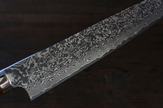 Takeshi Saji R2/SG2 Black Damascus Gyuto 240mm Ironwood Handle - Japanny - Best Japanese Knife