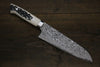 Takeshi Saji R2/SG2 Black Finished Santoku  180mm Cow Bone Handle - Japanny - Best Japanese Knife