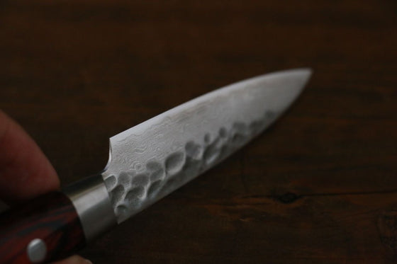 Sakai Takayuki VG10 33 Layer Damascus Petty-Utility  80mm Mahogany Pakka wood Handle - Japanny - Best Japanese Knife