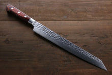  Sakai Takayuki VG10 33 Layer Damascus Kengata Yanagiba Japanese Knife 270mm Mahogany Pakka wood Handle - Japanny - Best Japanese Knife