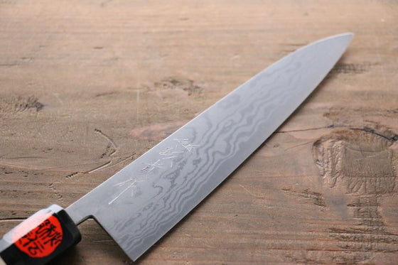 Shigeki Tanaka Blue Steel No.2 17 Layer Damascus Japanese Chef's Petty Knife 150mm with  Magnolia Handle (ferrule: Water Buffalo) - Japanny - Best Japanese Knife