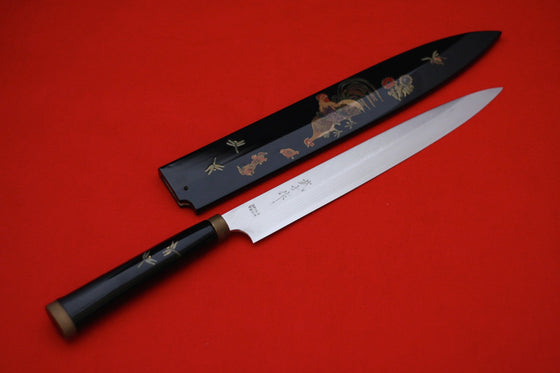 Takeshi Saji VG10 Japanese Yanagiba Chef Knife with Maki-e Art Rooster 270mm - Japanny - Best Japanese Knife