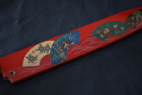 Takeshi Saji VG10 Japanese Yanagiba Chef Knife 270mm with Maki-e Art Fan - Japanny - Best Japanese Knife