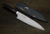 Takeshi Saji Maki-e Art Blue Steel No.2 Colored Damascus Gyuto Japanese Knife 210mm Lacquered Handle - Japanny - Best Japanese Knife